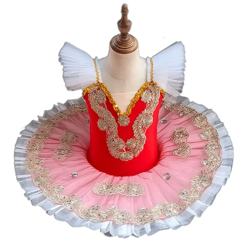 

Children Ballet Skirt Campus Performance Costume Training Clothes Girls Swan Lake TuTu Dress Kids Ballet Fluffy Skirt stage wear