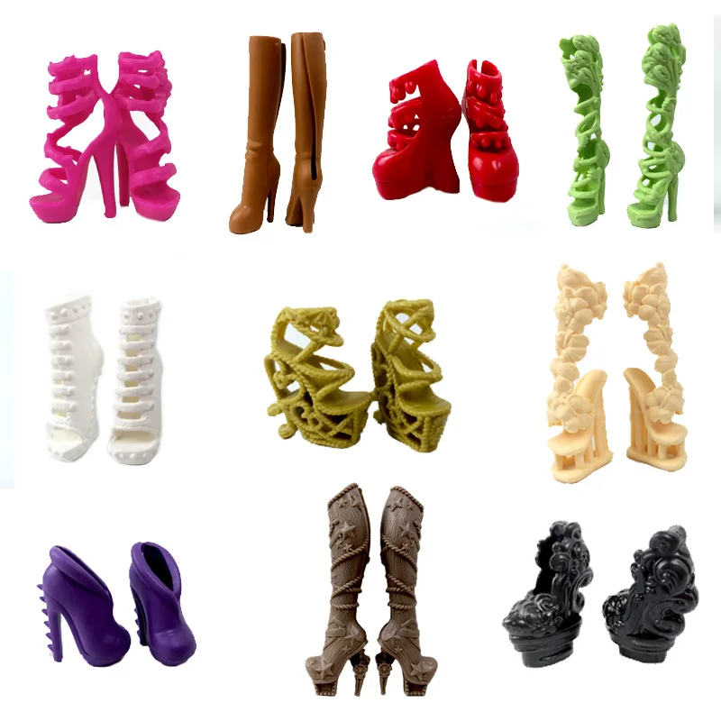 Shoes 1pair for Monster High Doll Heel Shoes Dolls Accessories Booties For 1/6 Demon Monster Dolls