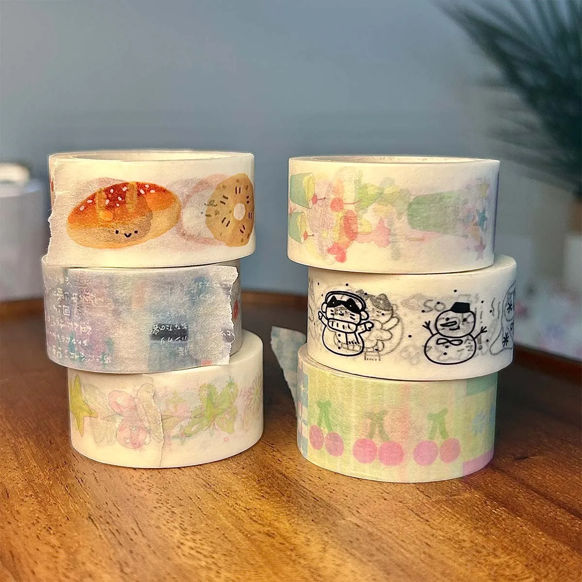 Scrapbooking Materials Washi Tape Dessert Food Deco Masking Tapes Calendar Stickers Diy Arts Crafts Album Journal Planner 3