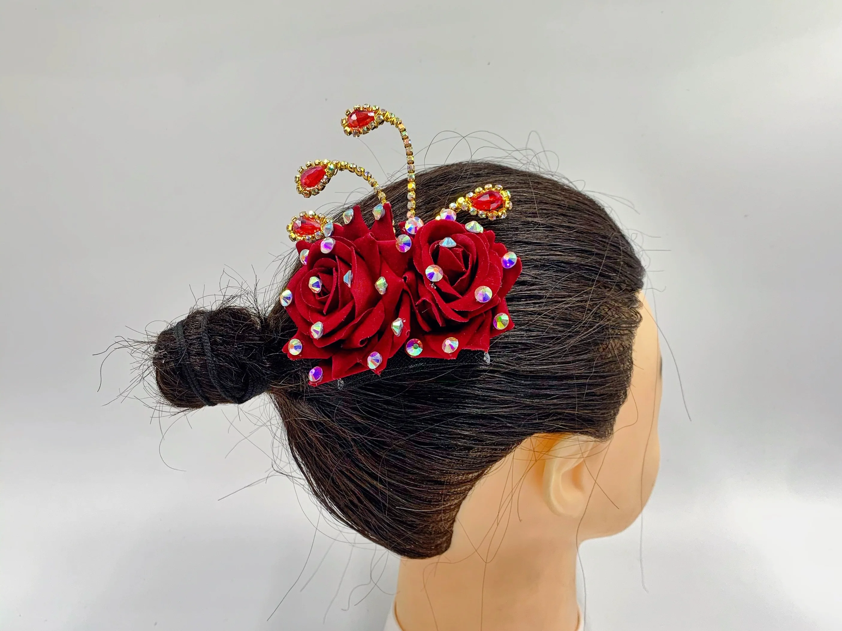 

2024 latest ballet headdress Esmeralda Don Quixote repertoire red pink white professional customization