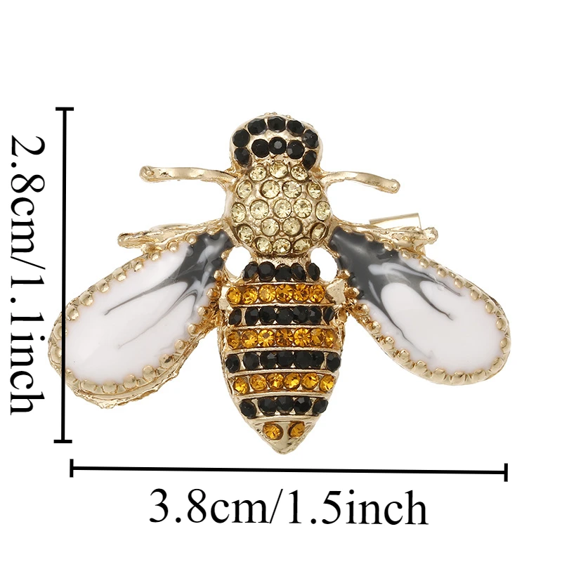 남성과 여성을위한 바로크 럭셔리 꿀벌 디자인 브로치, 보석 액세서리 핀, 휴일 파티 커플 장식 깜짝 선물