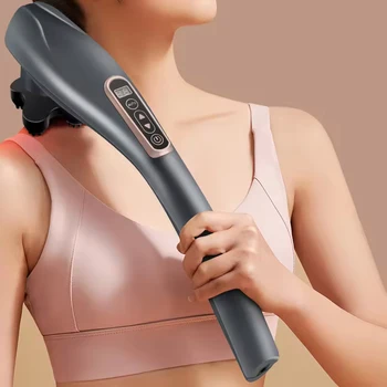 High Quality Handheld Back Massager Usb Charging Handheld Vibration Back Shoulder Neck Massager Body Relaxation Tool 1
