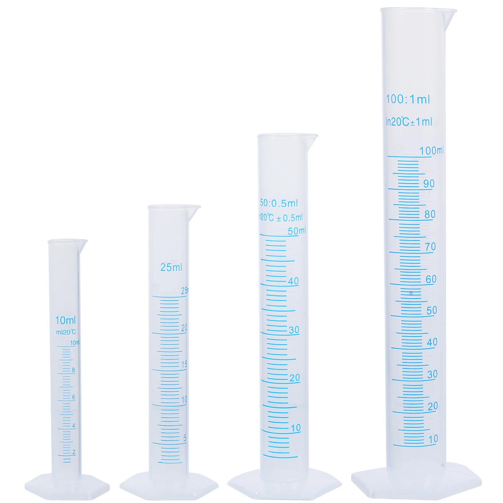 Transparent Measuring Plastic Graduated Cylinder Plastic Measuri Trial Test Liquid Tube Lab Tool  /  /  /