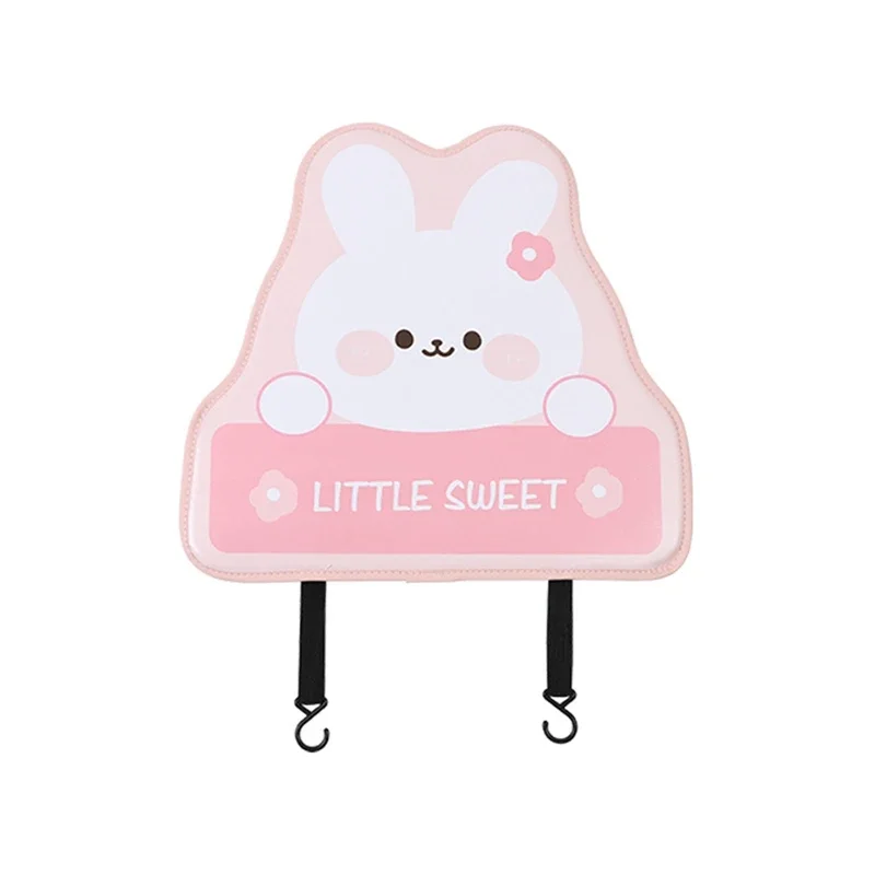 Car Cartoon Animal Bear Bunny Backseat Protector Kick Mat Seat Back Cover Waterproof Leather Anti-Kick Pad For Kids Universal