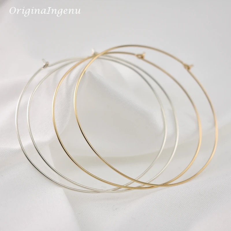 8 Size Thin Hoop Earrings Handmade Jewelry 925 Silver/Gold Filled Brincos Vintage Gold Pendientes Oorbellen Earrinngs For Women