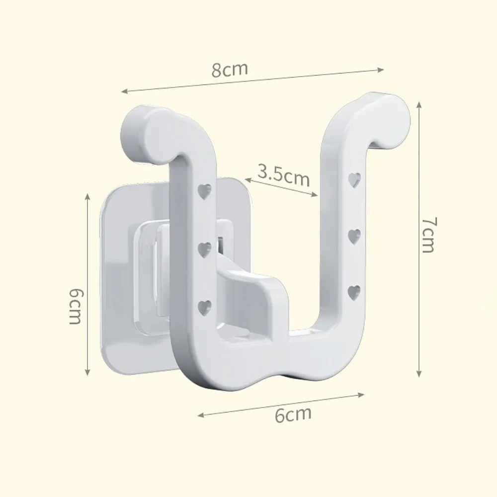 U-Shaped Slipper Rack Wall Mounted Punch Free Toilet Drain Rack Bathroom Wall Self-Adhesive Hook Storage Sandal