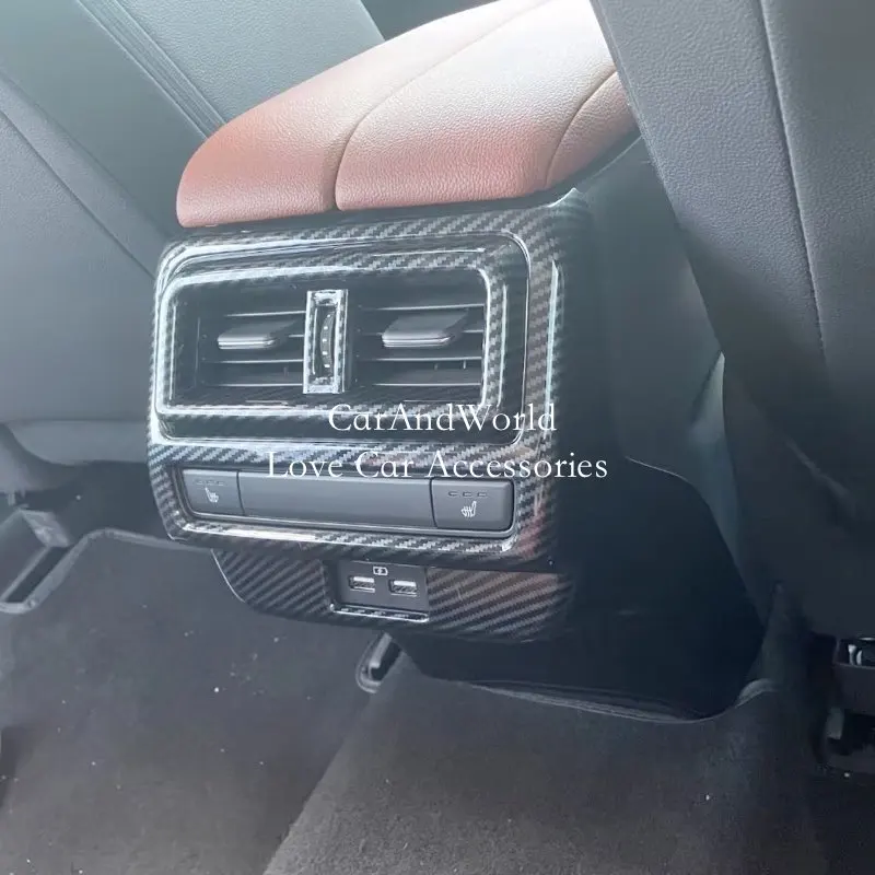 

Rear Row Air Condition Outlet Vent Frame Cover Trims ABS Carbon Fiber Car Interior Accessories For Mazda CX-50 CX50 2023 2024