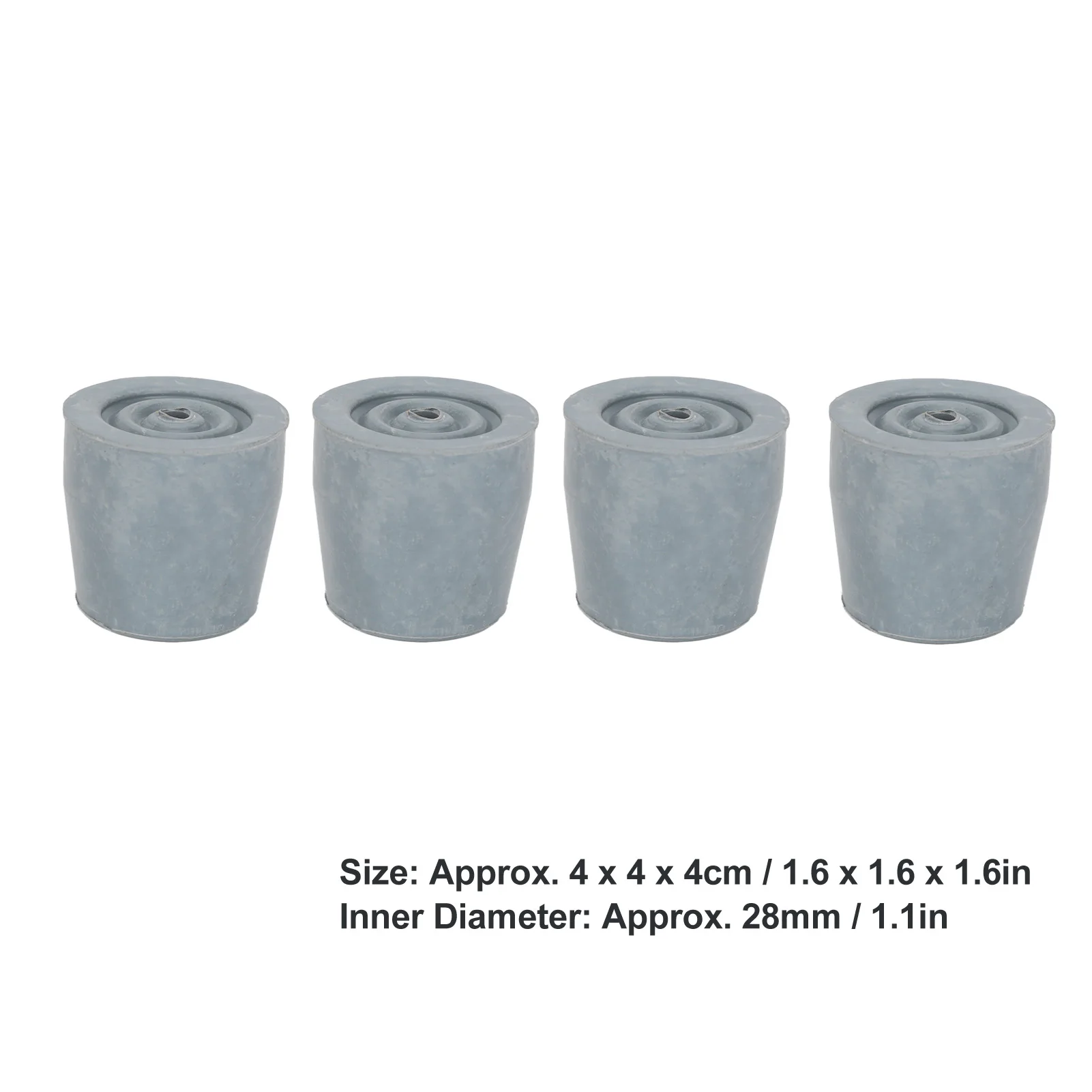 10pcs Rubber Crutch Tip Gray Non Slip Traction Base Walking Cane Walker Tip Replacement for Canes Accessory Inner Dia 28mm Walking Stick Ferrules