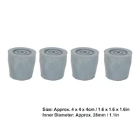 10pcs Rubber Crutch Tip Gray Non Slip Traction Base Walking Cane Walker Tip Replacement for Canes Accessory Inner Dia 28mm 2