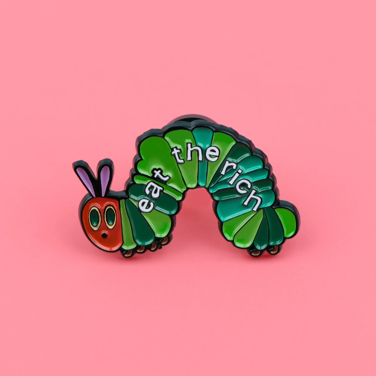 Eat The Rich Enamel Lapel Pin – Bold Accessory for Hats, Clothes, Backpacks & More