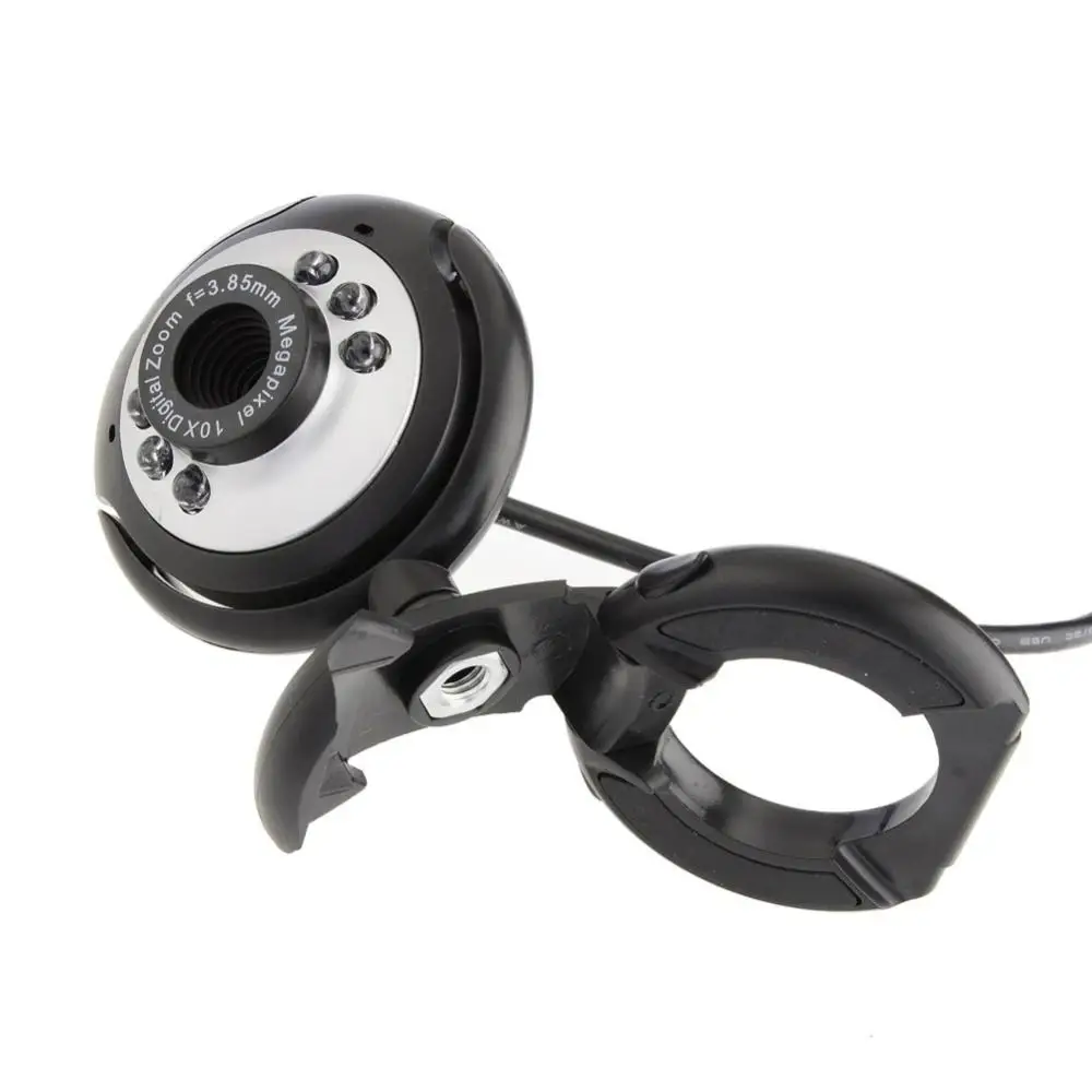 USB 웹캠 고선명도 웹 카메라, PC 노트북용 내장 마이크, 12.0MP, 6 LED 야간 조명