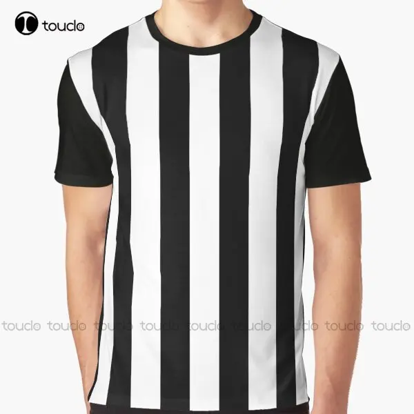 

Black And White Vertical Stripes Graphic T-Shirt Oversized Shirts Digital Printing Tee Shirts Christmas Gift New Popular Xxs-5Xl