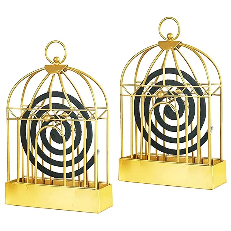 

HOT SALE Metal Mosquito Coil Holder 2Pcs,Retro Insect Mosquito Coil Bracket Incense Sandalwood Fire And Wind Protection