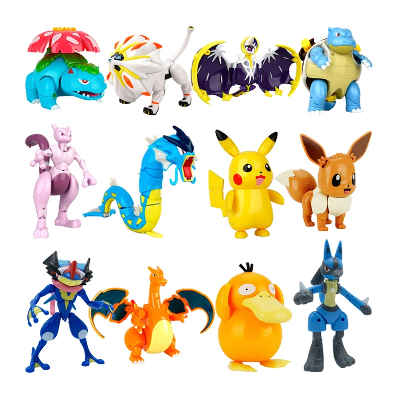 Pokeball Pokemon Ball Figures Pokemon Figure Genuine Deformation Toy Pikachu Figure Charizard Pocket Monster Model Gifts Toys
