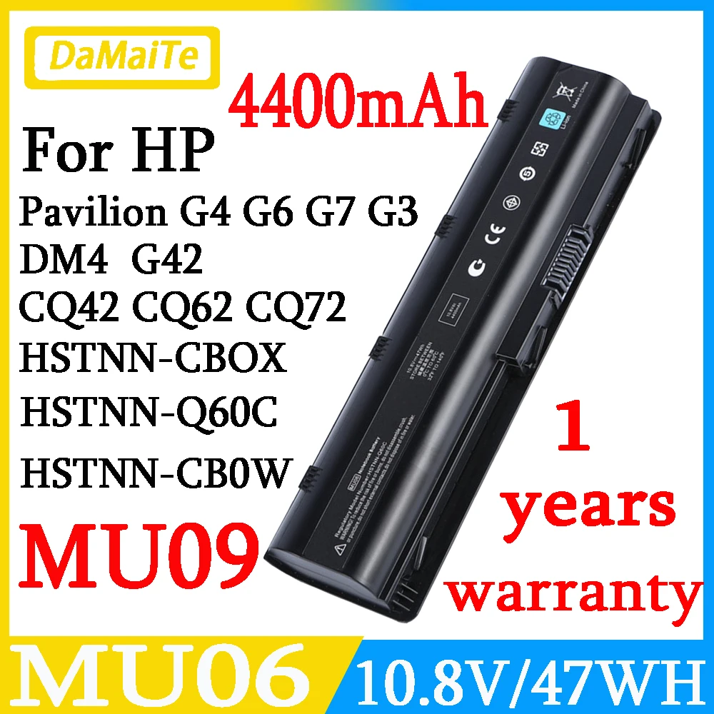 Bateria do Portátil Mu06 para hp Pavilhão g4 g6 g7 G42 Cq32 Cq42 Cq62 Cq72 Dv6 Dm4 430 Hstnn-cbox Hstnn-q60c Hstnn-ub0w Mu09 Células