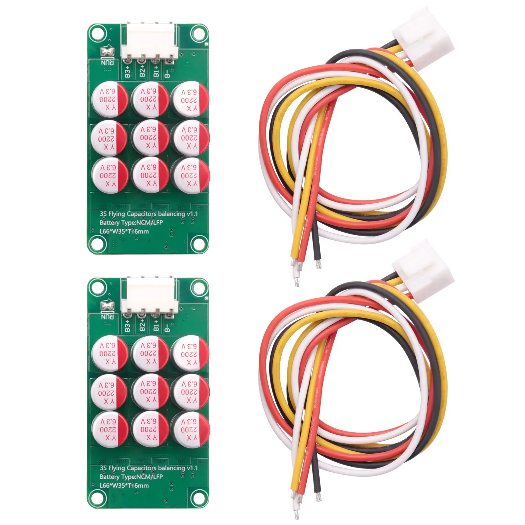 

2PCS 3S Active Equalizer Balancer Lifepo4 / Lipo/ LTO Battery Energy Equalization Capacitor BMS Board