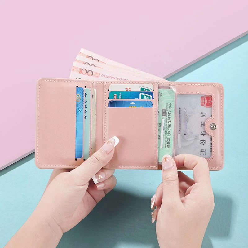 Frcolor Wallet Cards Wallet Holder Pu Pack Cartoon Girls Wallets Tri Mini  Novelty Billfold Girls Little Fold Kids 