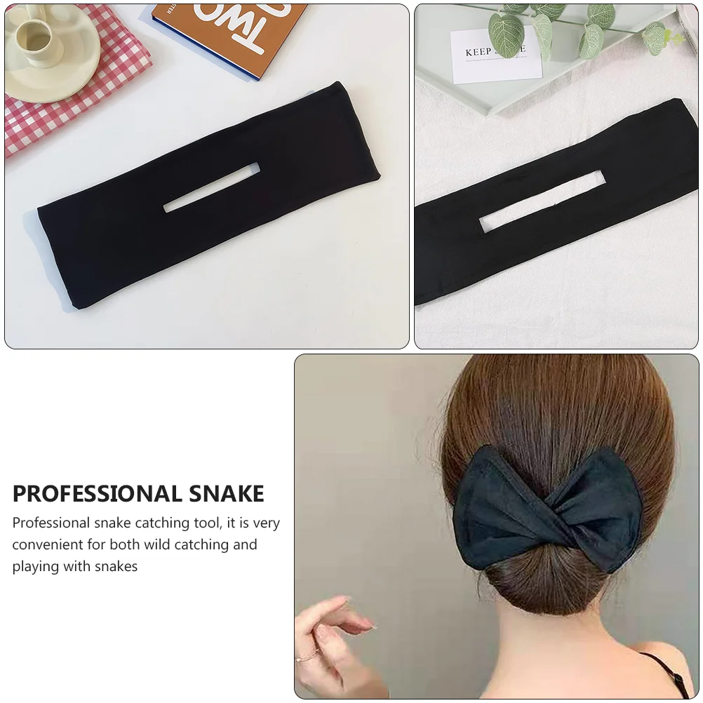 3 Pcs Headband Twisting Bowknot Hair Curler Tool Accessories Crimper Bun Maker Black Hairbands Fashion Wrap Fabric 6