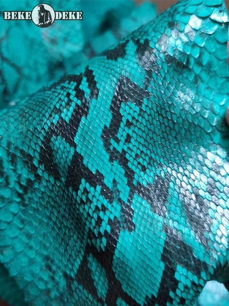 New Color Python Skin Genuine Leather Material DIY Wallet Accessory Small Piece Leathercraft Soft Leather Fabric