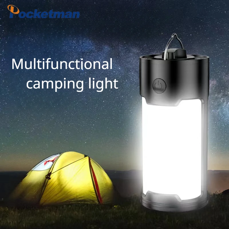 

LED Camping Light USB Rechargeable Portable Tent Lantern Waterproof Emergency Flashlight Night Gear Dimming Outdoor Hiking Torch