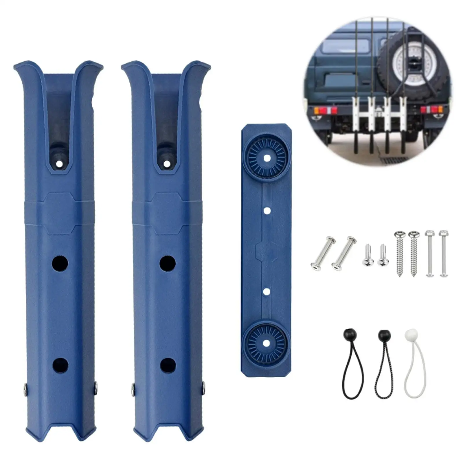 2 Tube Rod Holder Portable Fishing Rod Rack for Boat Trailer Kayak