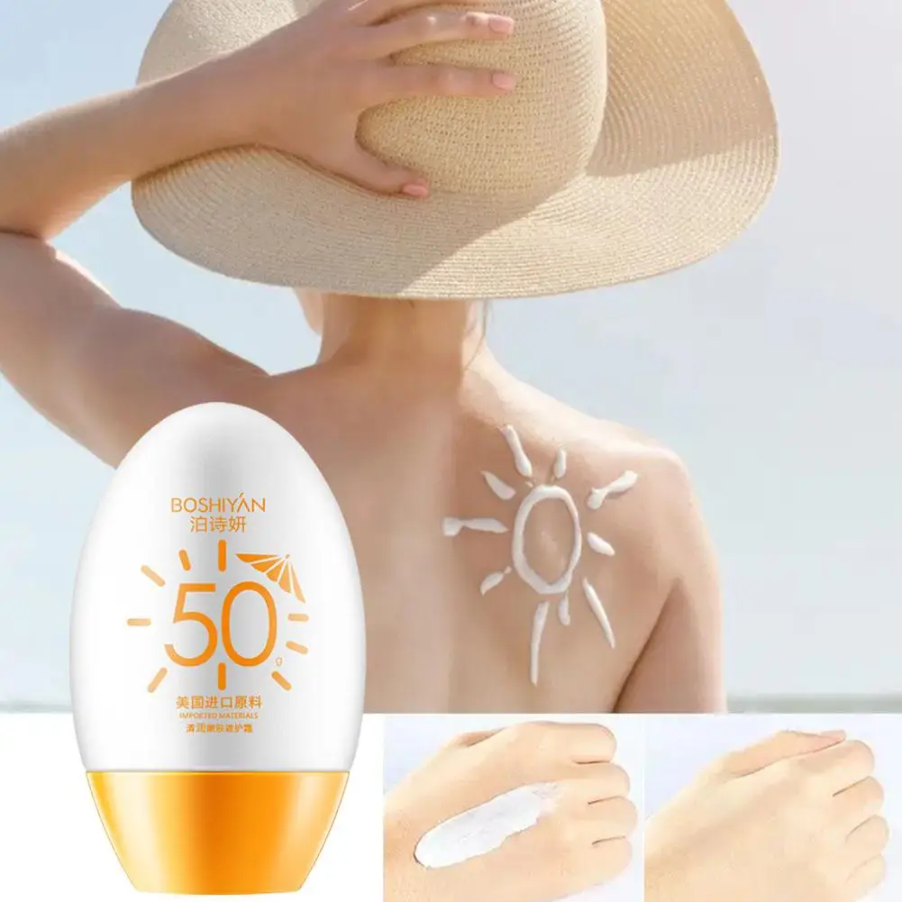 50g Refreshing Sunscreen Cream UV Protection Moisturizing Resistant Sunblock Hydrating Body SPF50 Cream Water W8F5