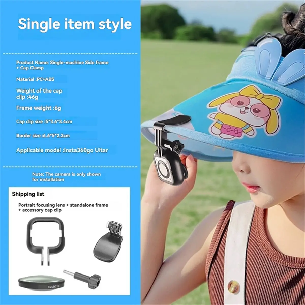 Insta360 GO Ultra용 T28C 10X 매크로 렌즈 세트, 인물 초점 조정 렌즈, 초강력 보호 미러 액션 카메라 액세서리