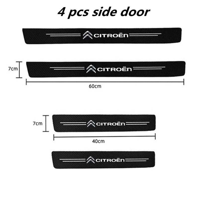 Carbon Fiber Car Sill Protector Strip - Stylish Automotive Threshold Sticker