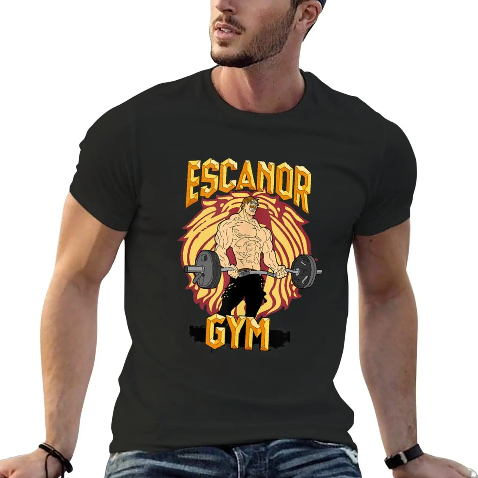 

New Escanor Gym Pride T-Shirt anime plus size t shirts sports fan t-shirts funny t shirts oversized t shirt men