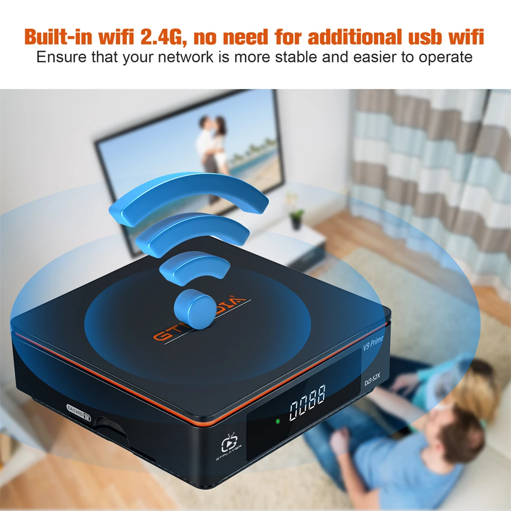 Gtmedia-receptor de tv Via Satélite Prime v9 Ecam Iks Dvb-s s2 Decodificador S2x Sintonizador 1080p H.265 Construído em 2.4g Wifi Suporte Gtshare Lacam - Image 6