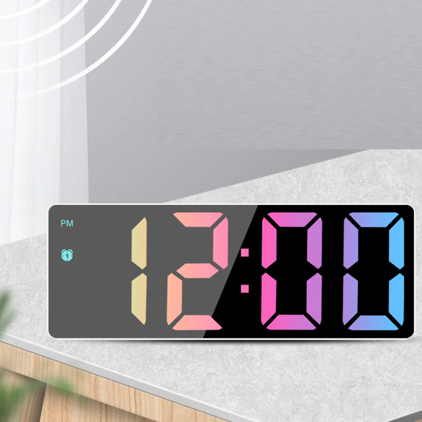Multi Functional Desktop Clock LED Digital Displayed Electronic Alarm Clock Family Living Room Bedroom Simple Style Clock