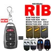 For RIB SUN MOON T433 2CH 4CH 433-1 433-2 433-3 Garage Door Remote Control Key Duplicator 433MHz Fixed Code Hand Transmitter 1