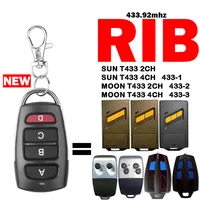 For RIB SUN MOON T433 2CH 4CH 433-1 433-2 433-3 Garage Door Remote Control Key Duplicator 433MHz Fixed Code Hand Transmitter 1