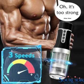 Automatic Telescopic Rotation Masturbator Cup Male Real Vagina Massage Voice Interaction Sex Toys for Men Sucking Masturbation 6