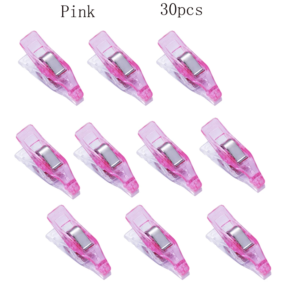10/30/50Pcs Multipurpose Sewing Clips Colorful Binding Clips Plastic Craft Quilting Clips Sewing Craft Clamps for Sewing Binding 