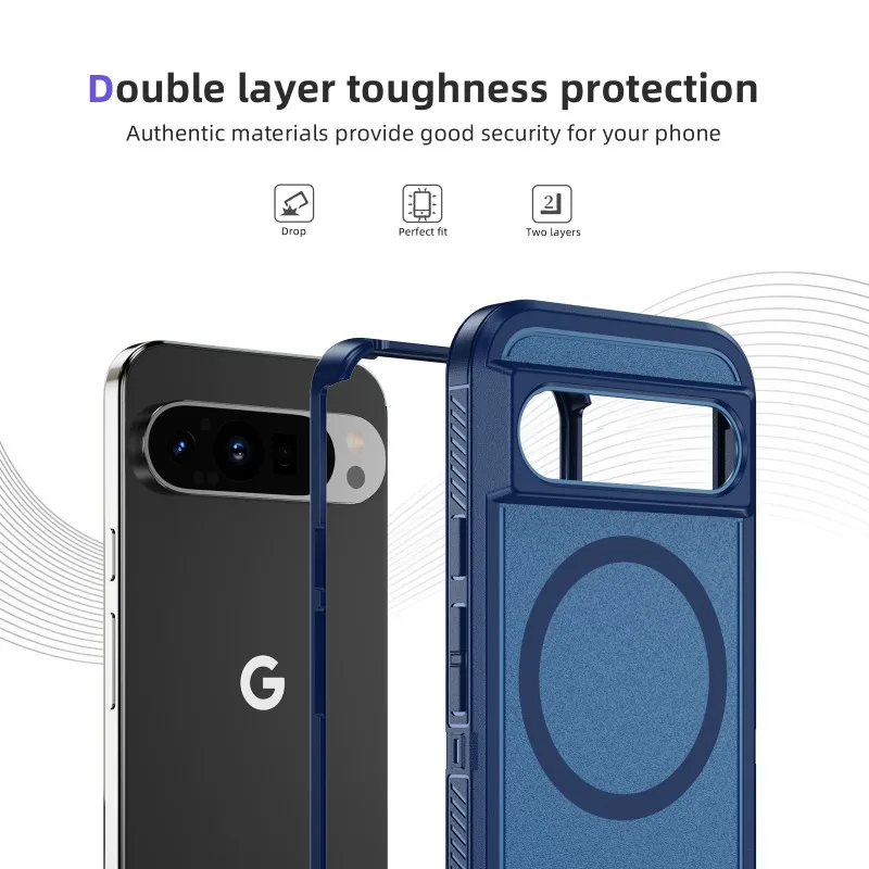 MagSafe Armor Shockproof Matte Phone Case with Magnetic Wireless Charging Stand Holder