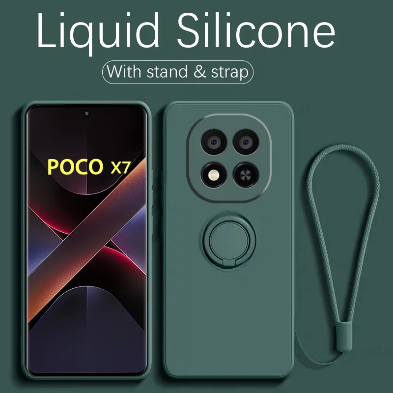 Luxurious Magnetic Shockproof Liquid Silicone Phone Case - Soft Back Cover