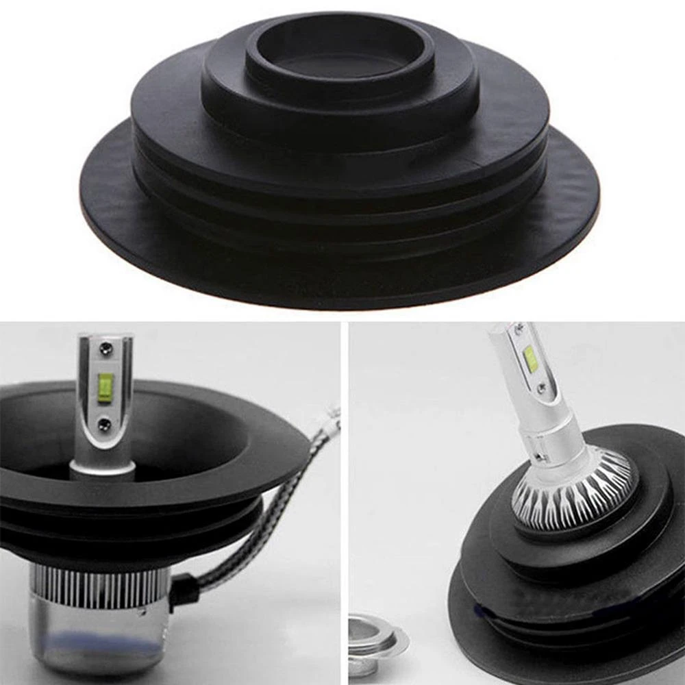 2pcs Car Led Headlight Bulb Dust Cover 32mm Sealing Cover Cap Waterproof Dustproof For Car