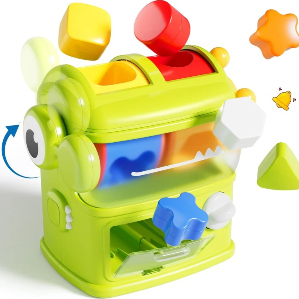 Children's Colour And Shape Sorting Building Blocks Sensory Toy_voghion.com