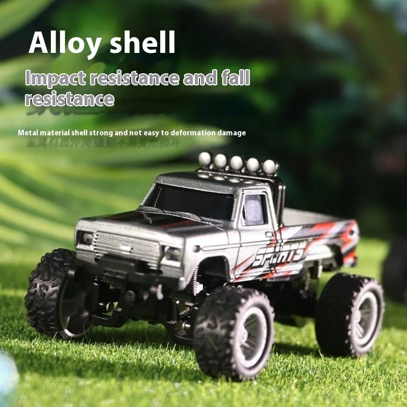 Hot items1:64 Speed ​​Mini Off-Road Remote Control Car Alloy Cool Lighting Shock Absorption Children's Desktop Competition Toy 4