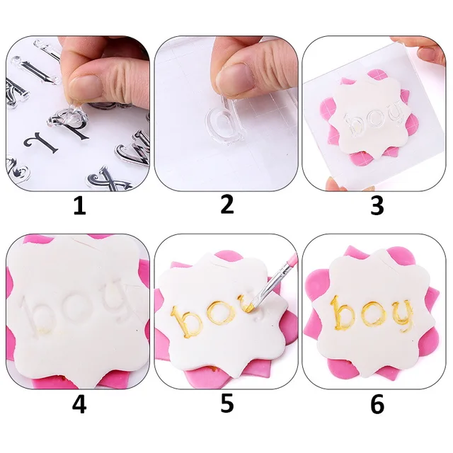 Bélyegek Süteményekhez Levelek Cake Sweet Levels Bélyeg Díszítő Szerszámok Fondant Dombornyomás Diy Ábécé Vágó Tészta Kiegészítők - Image 4
