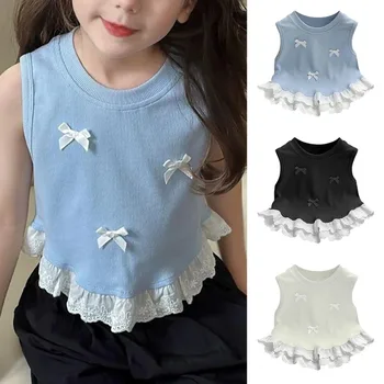 Girls Bow Lace Tank Top 1
