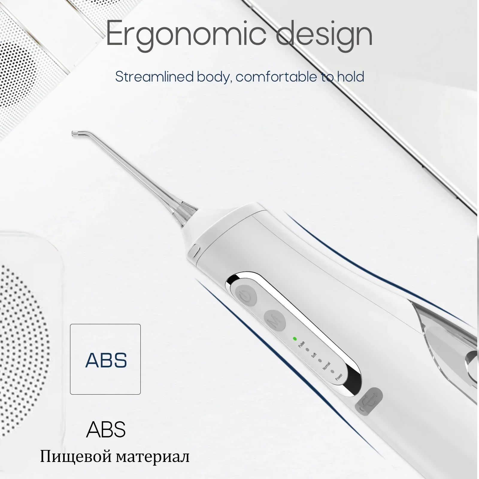 Oral Irrigator Dental Cleaner Water Flosser Oral Irrigator USB Rechargeable Water Flosser Portable Dental Water Jet 310ML Tank IPX7 Waterproof Teeth Cleaner Travel