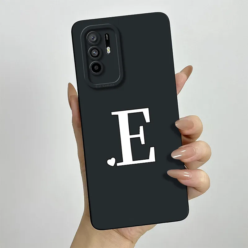 Chic Letters Square Shockproof Phone Case - Elegant Protective Back Cover