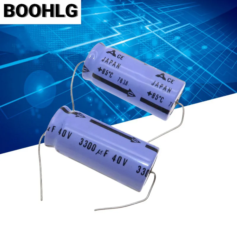 2pcs 3300UF 40V Panasonic horizontal axial electrolytic capacitor 40V 3300UF 22X50