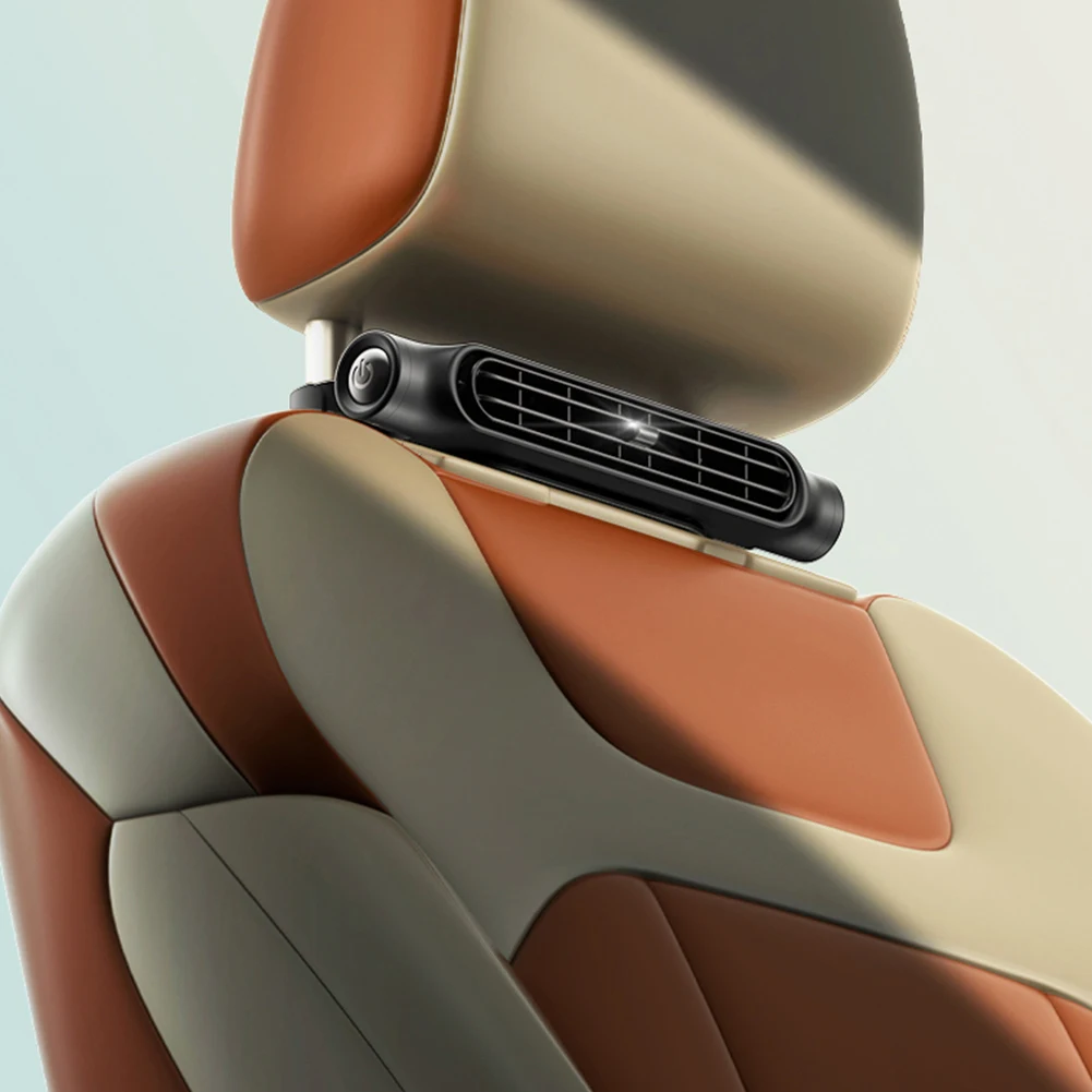Car Cooling Fan Rechargeable Car Seat Headrest Fan Cooling Backseat Fan Summer Accessories for Sedan SUS RV Truck
