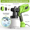 550W HVLP Electric Spray Gun Paint Sprayer Machine Gift Of 4 Nozzles Of Different Sizes 1200ml Capacity Tools For Construction