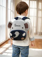 Cartoon plush backpack bag with custom name for kids  Toddler School Bag school bag for boys kids 1