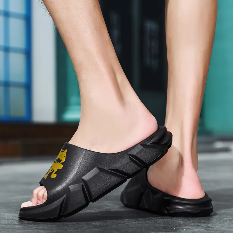 Tofflor för kvinnor och män Halkfria tofflor för inomhus utomhus Slip Bekväma mjuka skumsliders med tjock sula_voghion.com