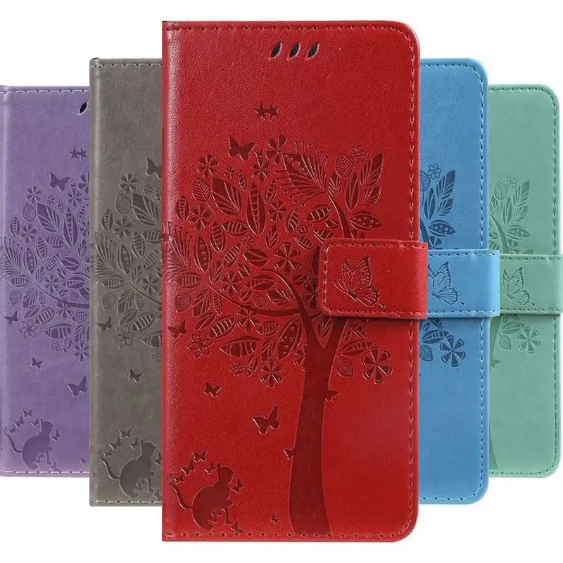 

Single Color Tree Cat Case For LG G9 Velvet K41S K42 K51S K51 K50S K52 K61 K92 Q61 2 Pro Fundas Flip Wallet Phone Cover DP06F